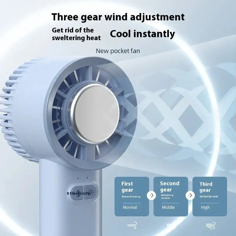 2024 Summer Gadget Handheld Turbo Jet Fan Mini Portable Ice Cold Fan Generation Brushless Motor Wind High Speed Duct Fans Violent Blower