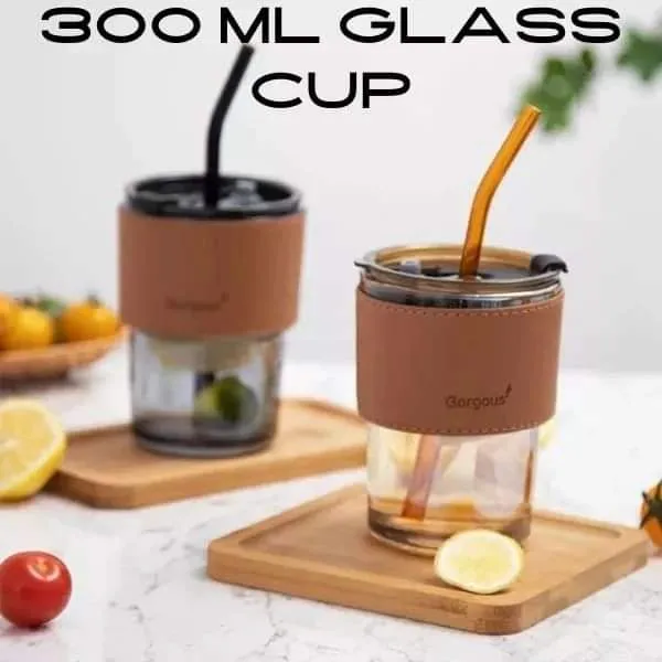 300ml Cup with straw and removable cover