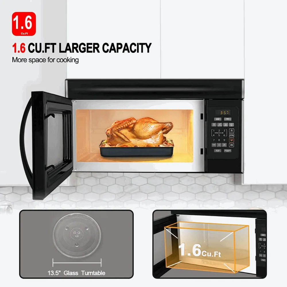 30" 1.6 Cu. Ft. Over the Range Microwave -  Black