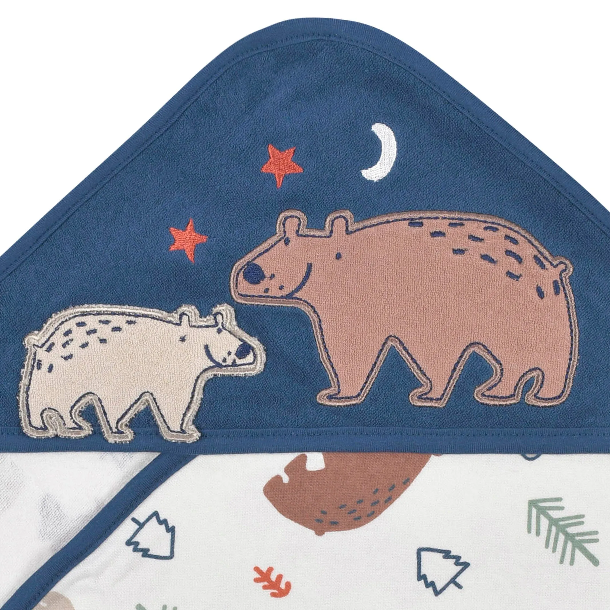 4-Piece Baby Boys Bear Hooded Towel & Washcloth Set