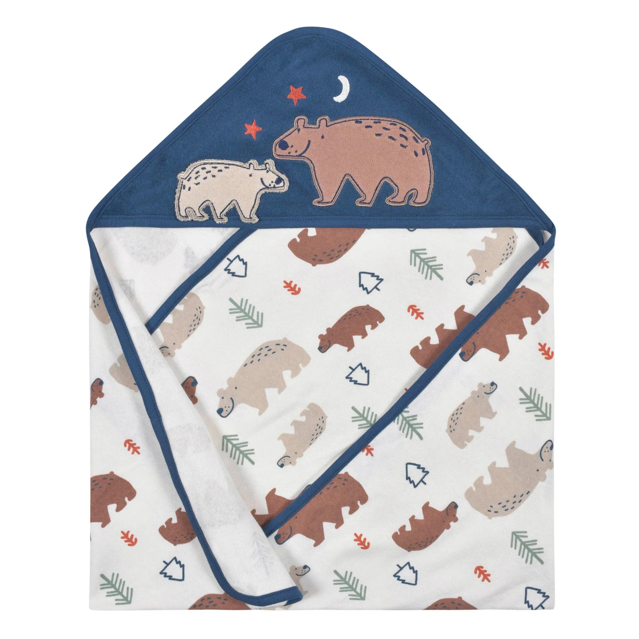 4-Piece Baby Boys Bear Hooded Towel & Washcloth Set