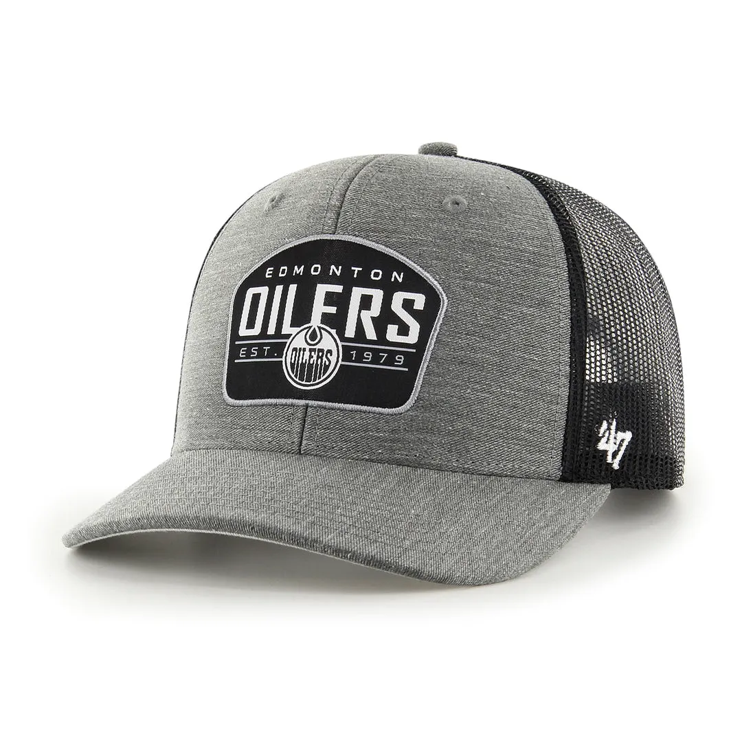 '47 Brand Men's NHL Edmonton Oilers Slate Trucker Adjustable Cap