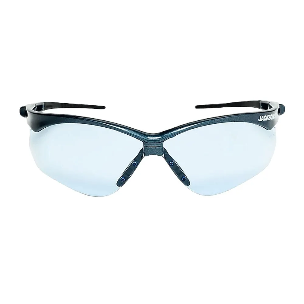 50011 Jackson Safety SG Safety Glasses, Customizable, Light Blue, Anti-Scratch