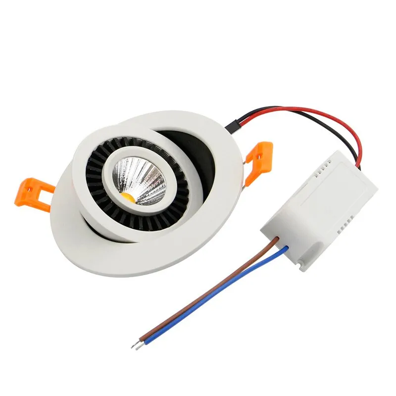 AC/DC 12V 24V 360° Rotatable Angle LED Recessed Downlight 5W 7W 10W 15W 18W LED Ceiling Spot Light 3000K/4000K/6000K