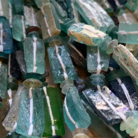 Ancient Roman Glass Rectangular Links, Afghanistan