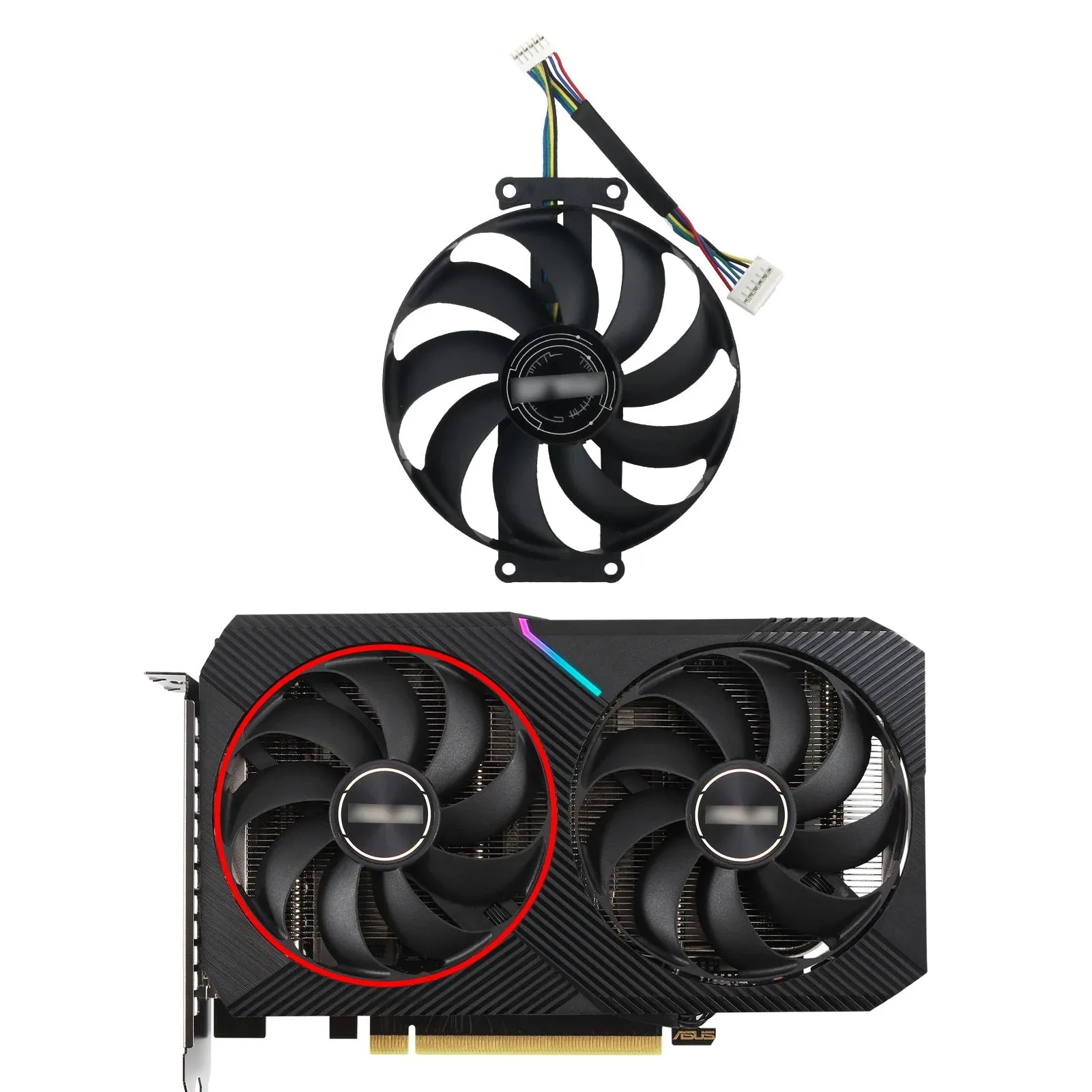 ASUS GeForce GTX 1650, 1660 SUPER MINI GPU Fan Replacement