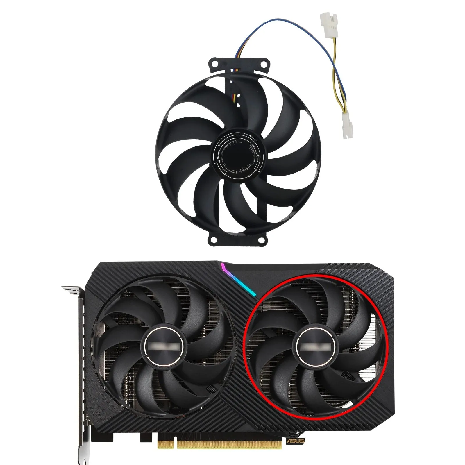 ASUS GeForce GTX 1650, 1660 SUPER MINI GPU Fan Replacement