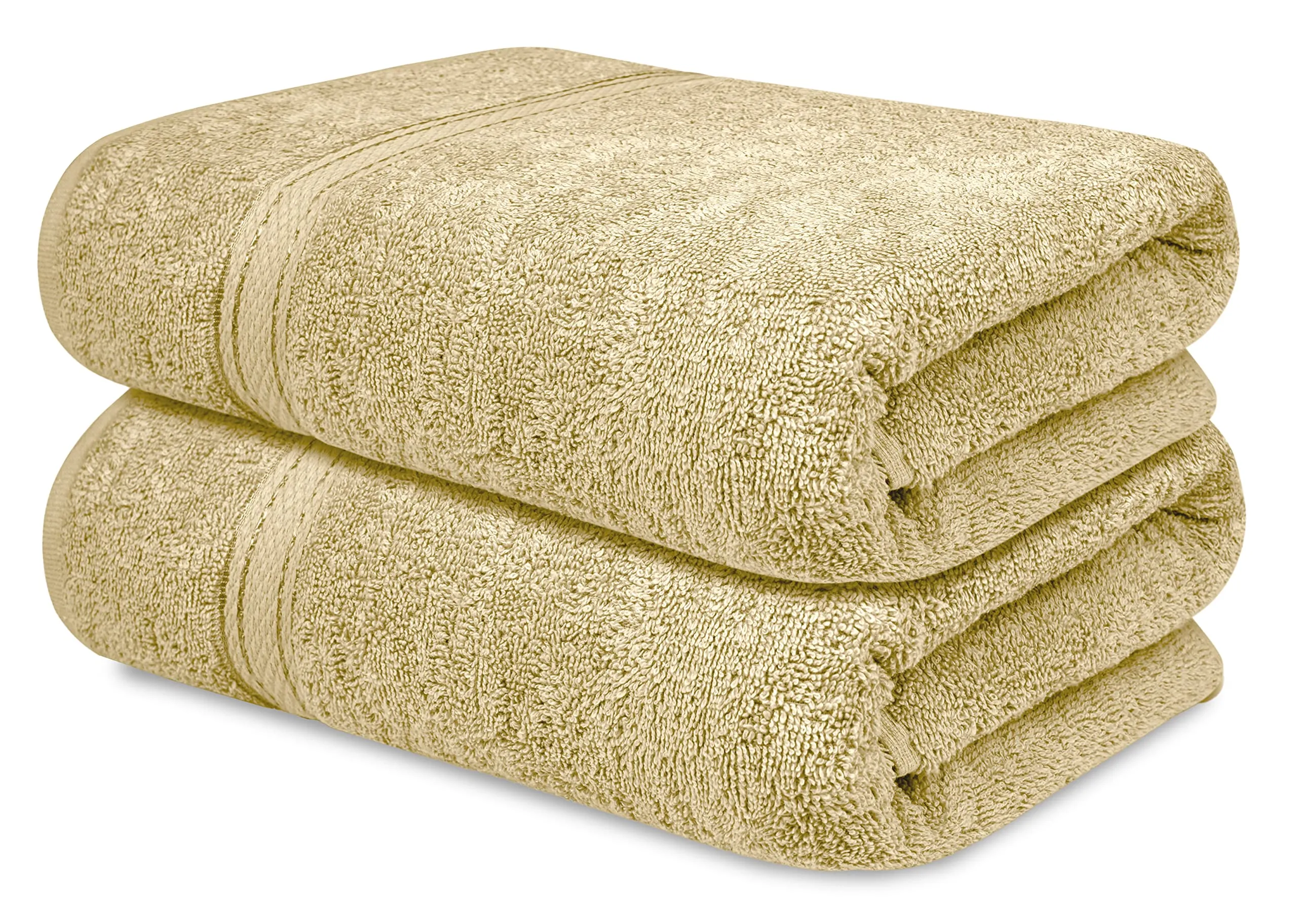 Avalon Towels Large Bath Towels, 60x30 Inches Bath Sheets Towels for Adults Beach Towels Oversized, 2 Pcs Extra Large Bath Towels, Light Weight & Absorbent Quick Dry Towel Oversized Beige Bath Towels