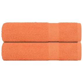 Bath Towels 2 pcs Orange 100x150 cm 360 gsm 100% Cotton