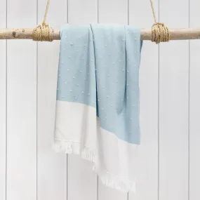 Blue Dot Fouta Towel Resort Bundle (4 Wash   4 Hand   4 Bath Towels   2 Bath Sheets)