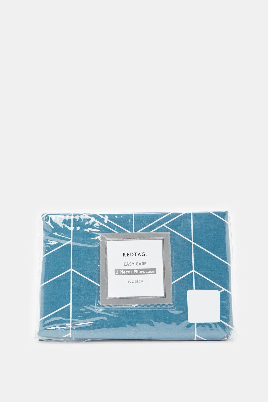 Blue Geometric Printed Pillowcase Set (2 Piece)