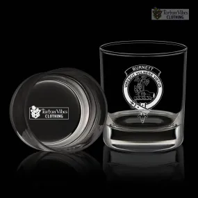 Burnett Family Crest Engraved Whiskey Glass