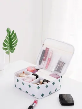 Cactus Print Makeup Organizer