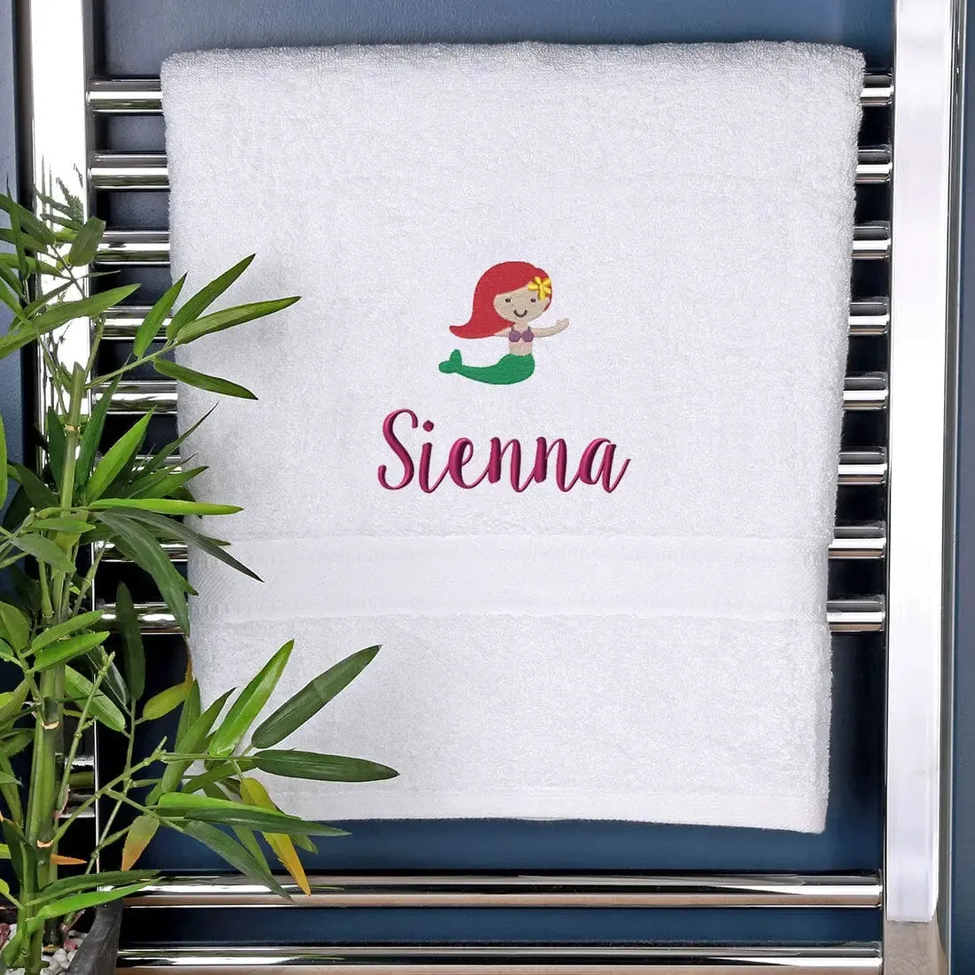 Children's Mermaid Logo Bath Towel