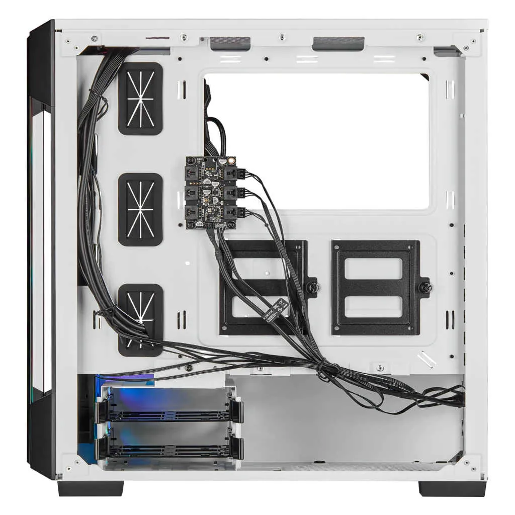 Corsair iCUE 220T RGB Tempered Glass Mid-Tower Smart Case without SMPS White CC-9011191-WW