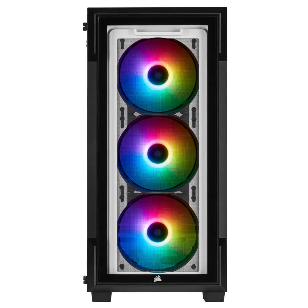 Corsair iCUE 220T RGB Tempered Glass Mid-Tower Smart Case without SMPS White CC-9011191-WW