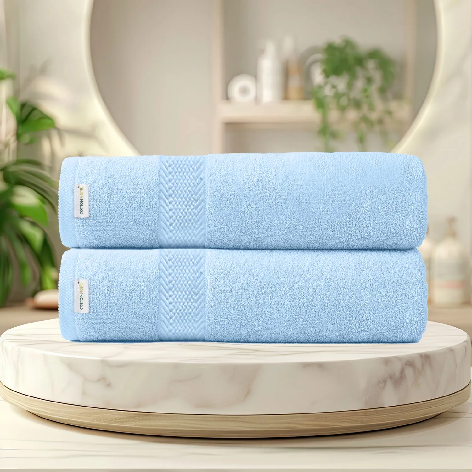 Cotton Bath Sheet 100x150 CM 2 Piece Set-Soft Feel, Quick Dry, Highly Absorbent Durable Towels