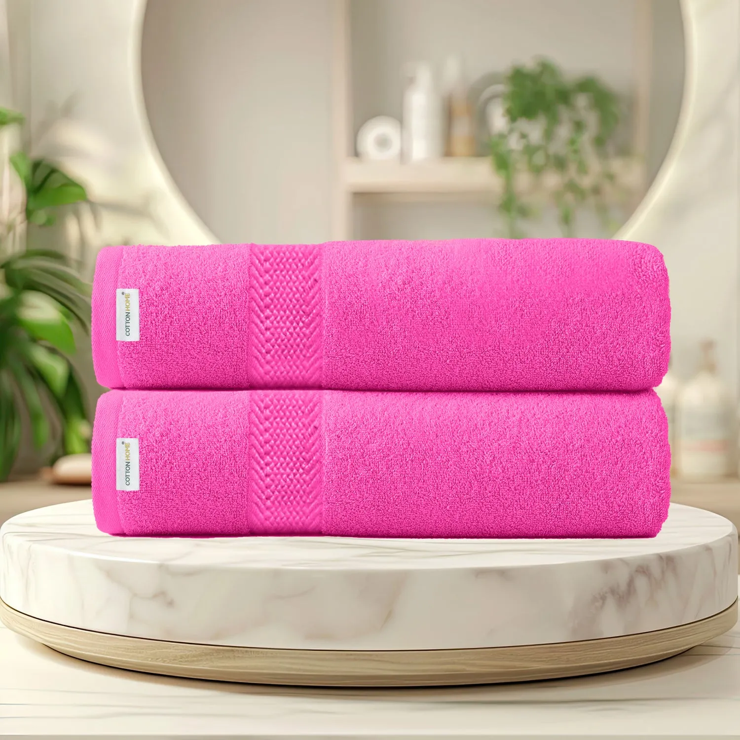 Cotton Bath Sheet 100x150 CM 2 Piece Set-Soft Feel, Quick Dry, Highly Absorbent Durable Towels