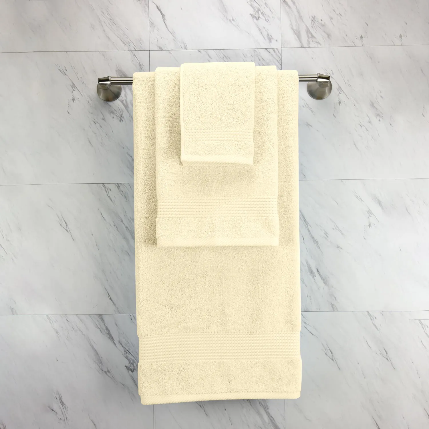 Cotton Home Ultimate Towel Collection - 4 Piece Bundle Cream