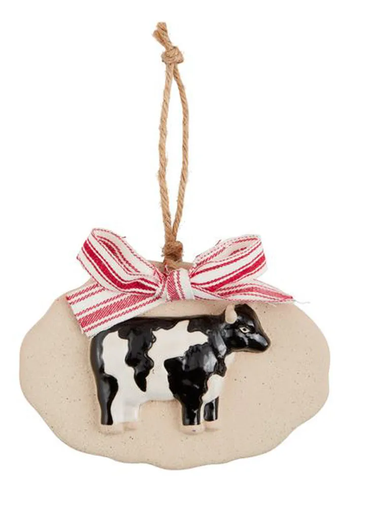 Cow Farm Animal Ornament by Mud Pie