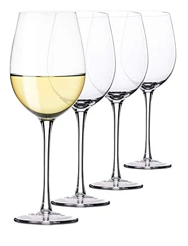 Crystalware Glass Wine Glass - 4 Pieces, Clear, 400 ml