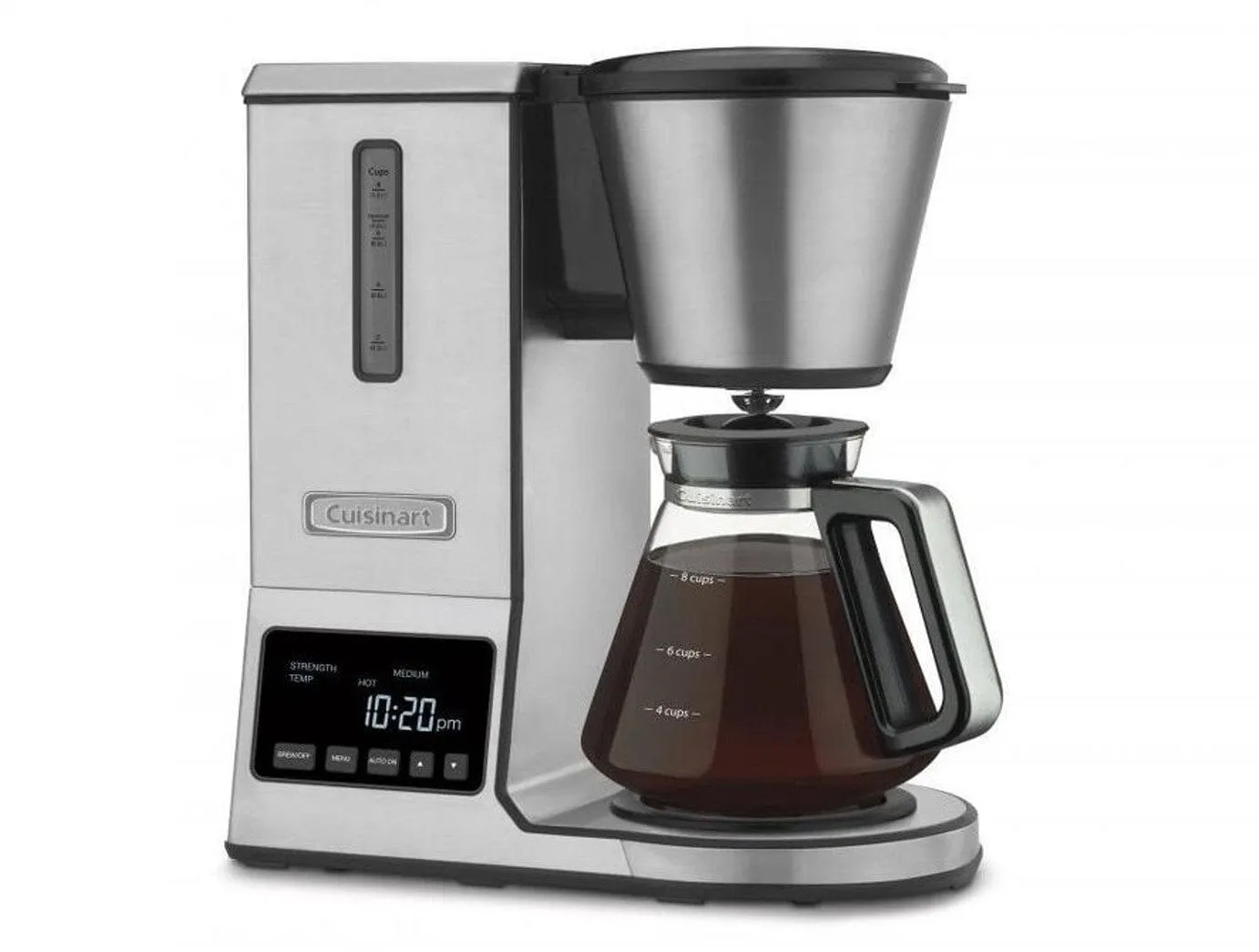 Cuisinart PurePrecision 8 Cup Pour-Over Coffee Brewer with Glass Carafe, Silver - Certified Refurbished