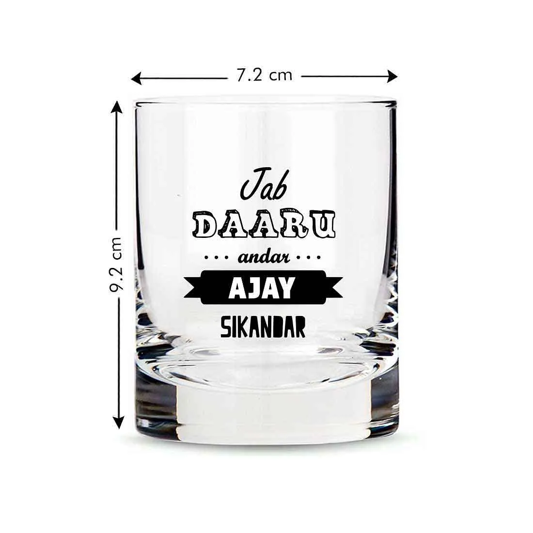 Customized Gifts for Him Whiskey Glass-Perfect Gift for Boyfirend Husband-Daaru