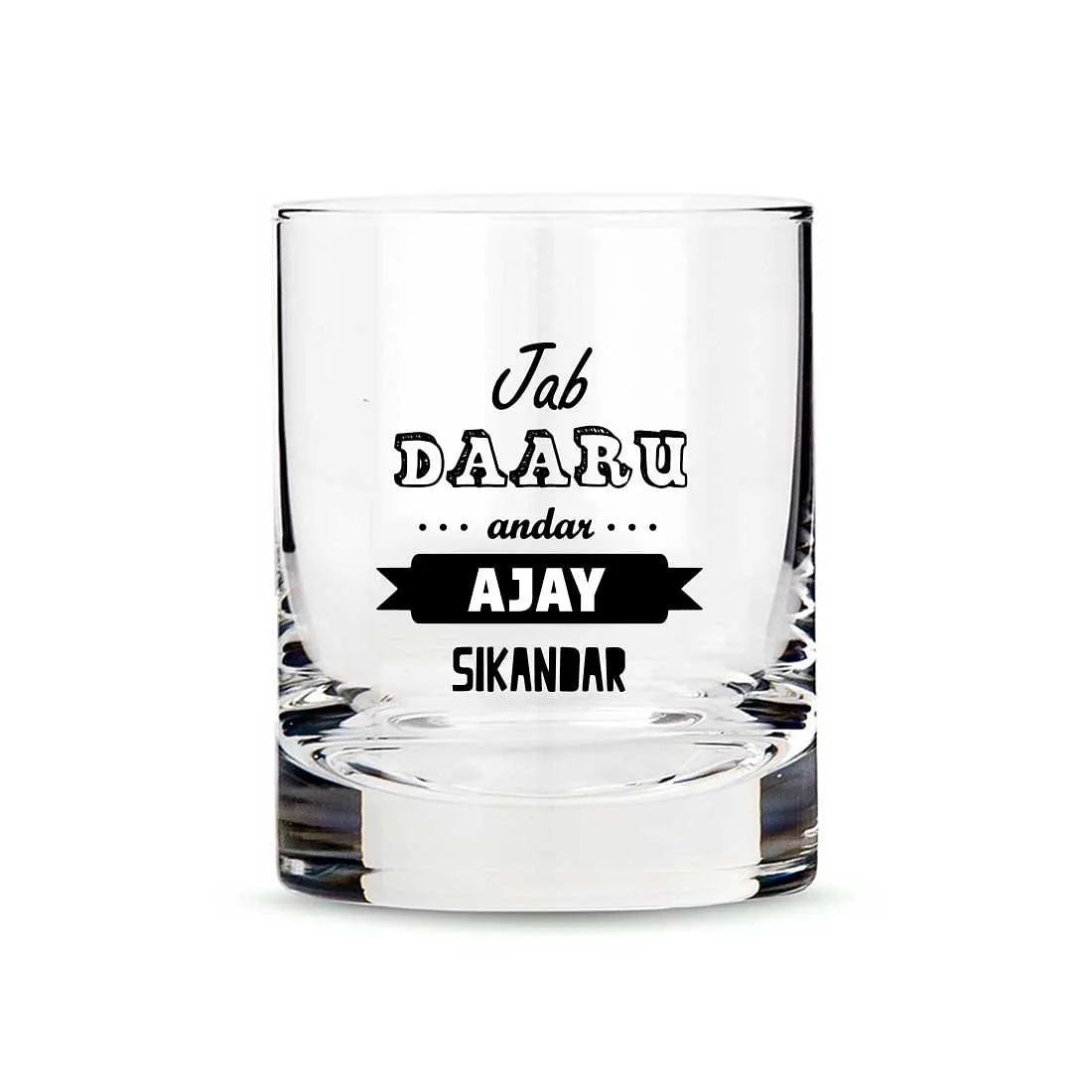 Customized Gifts for Him Whiskey Glass-Perfect Gift for Boyfirend Husband-Daaru