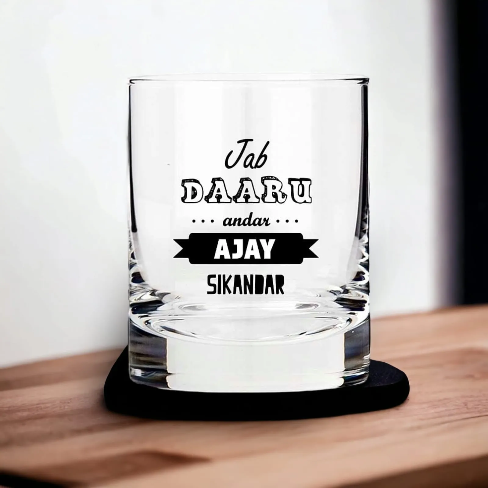 Customized Gifts for Him Whiskey Glass-Perfect Gift for Boyfirend Husband-Daaru