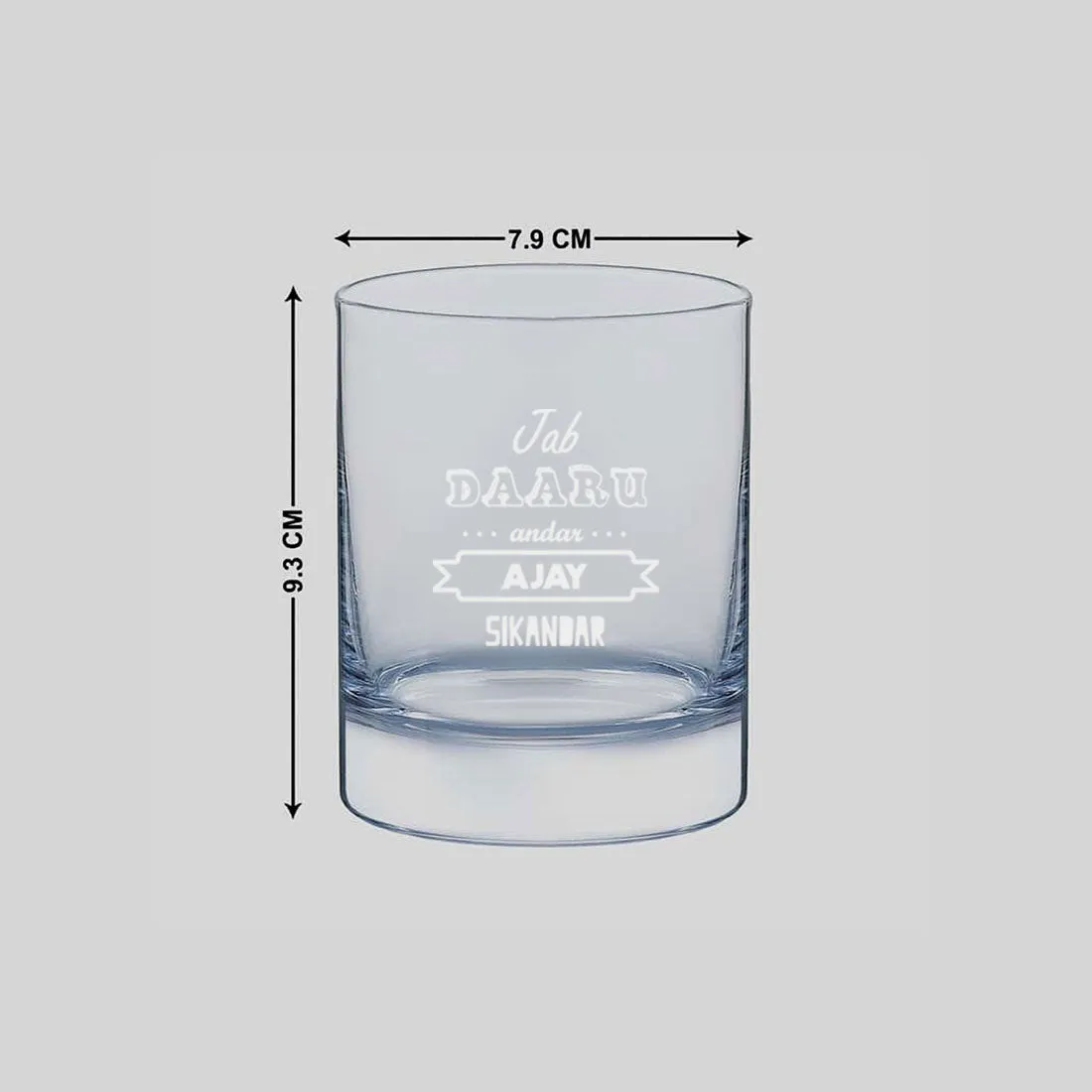 Customized Gifts for Him Whiskey Glass-Perfect Gift for Boyfirend Husband-Daaru