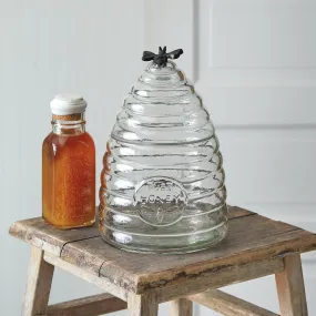 Cute Large Honey Hive Glass Jar