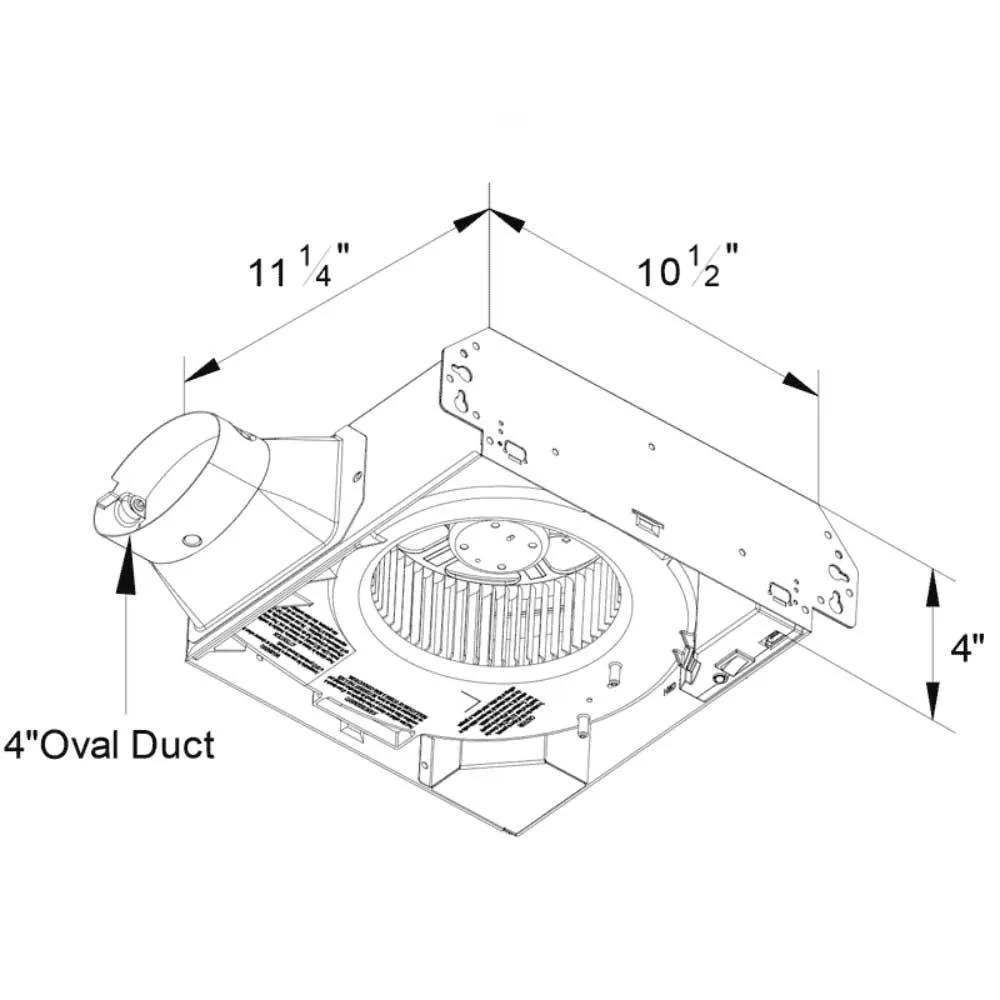 Delta BreezSlim Adjustable 50-80-110 CFM Bathroom Exhaust Fan