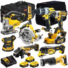 Dewalt 18V 10 Piece Power Tool Kit with 3 x 5.0Ah Battery & Charger T4TKIT-12844