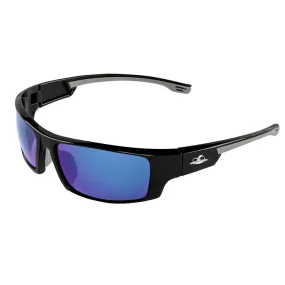 Dorado Blue Mirror Performance Fog Technology Polarized Lens with Shiny Black Frame, Safety Glasses - BH95129PFT