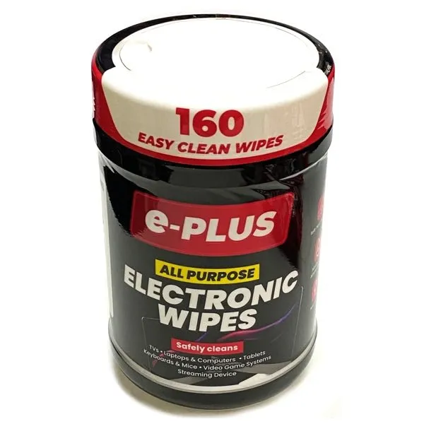 e-Plus All Purpose Electronic Cleaning Wipes (160 Pack) Made in USA