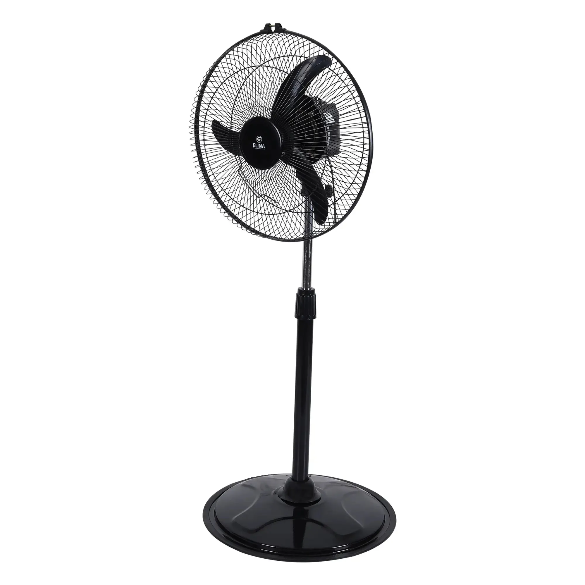 Elina Bullet Farrata Fan 16 Inch/ 400MM Sweep with 120W Full Copper Motor, Adjustable Height & Oscillation, Black