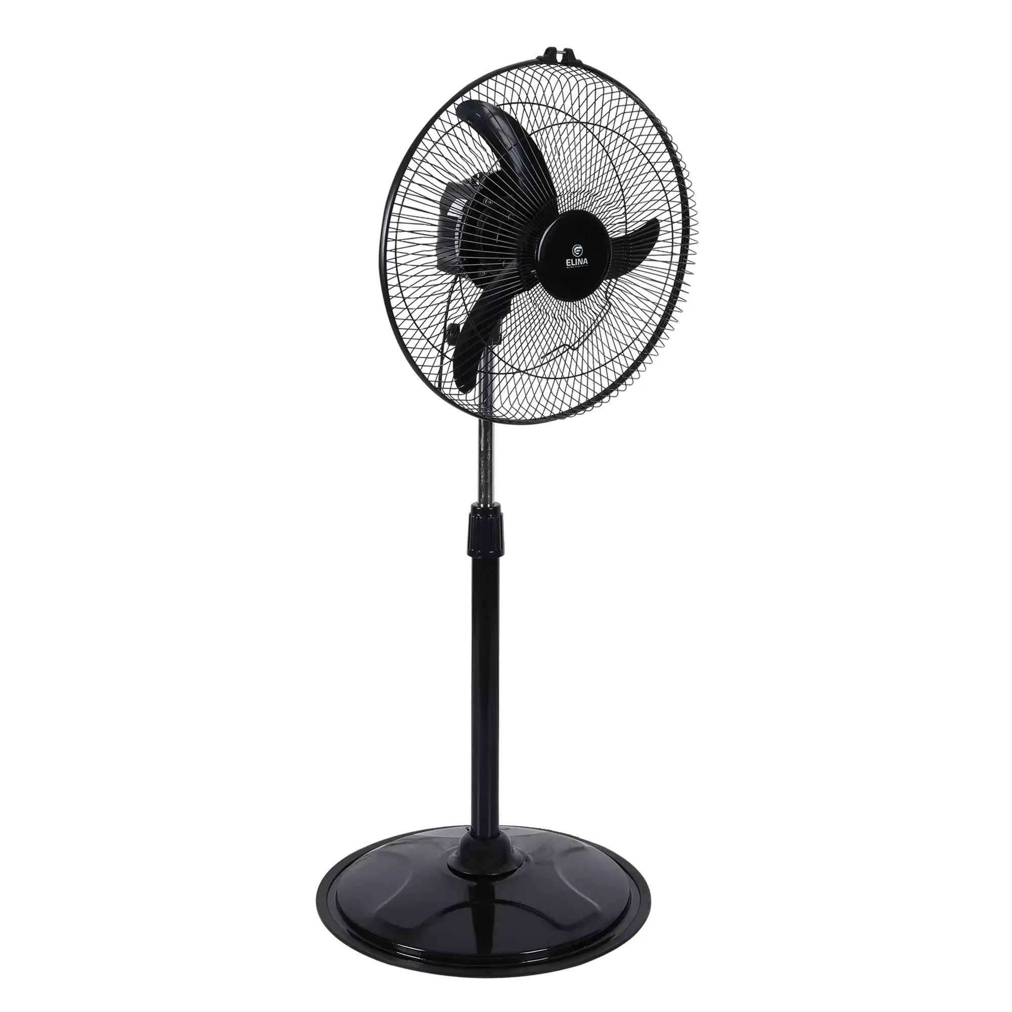 Elina Bullet Farrata Fan 16 Inch/ 400MM Sweep with 120W Full Copper Motor, Adjustable Height & Oscillation, Black