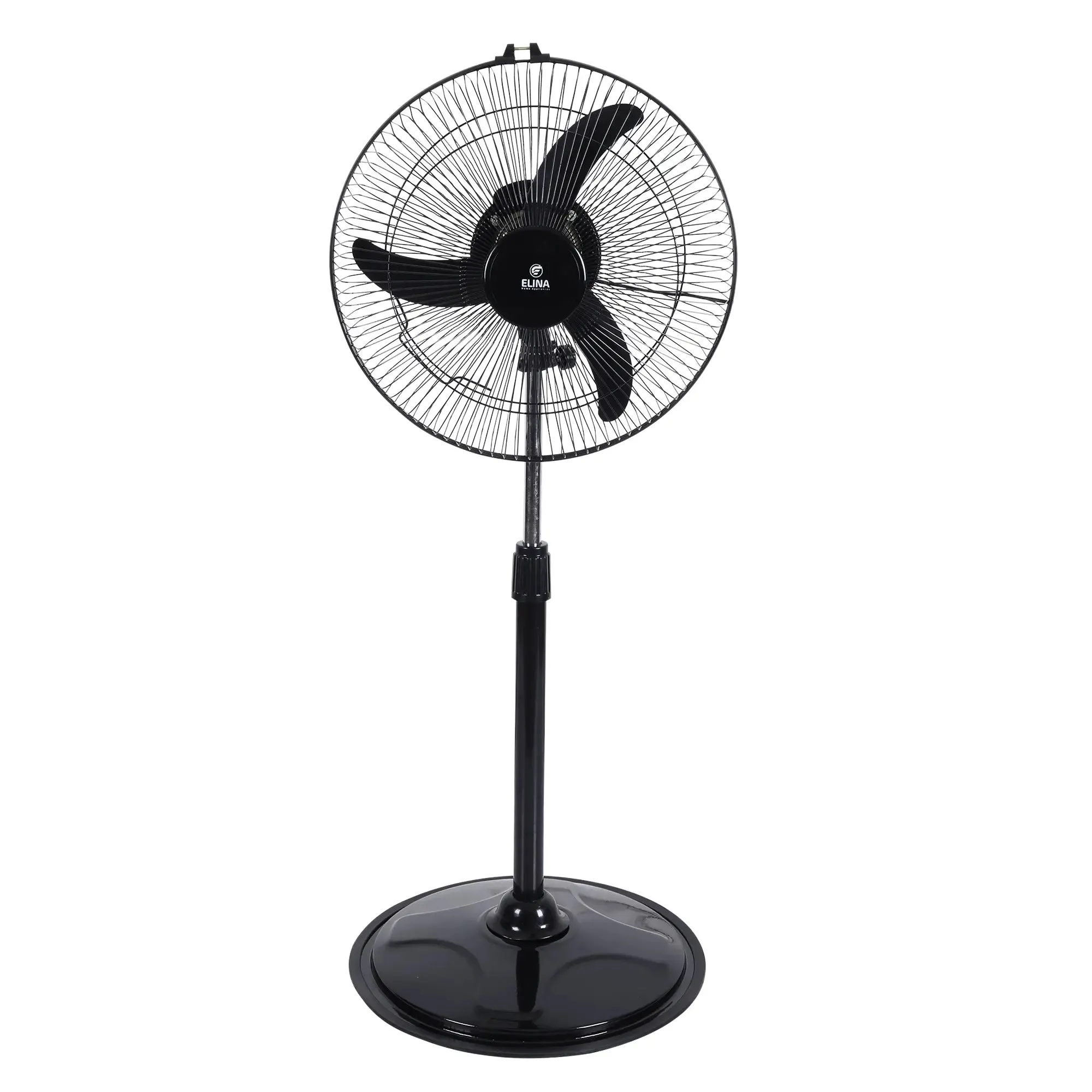 Elina Bullet Farrata Fan 16 Inch/ 400MM Sweep with 120W Full Copper Motor, Adjustable Height & Oscillation, Black