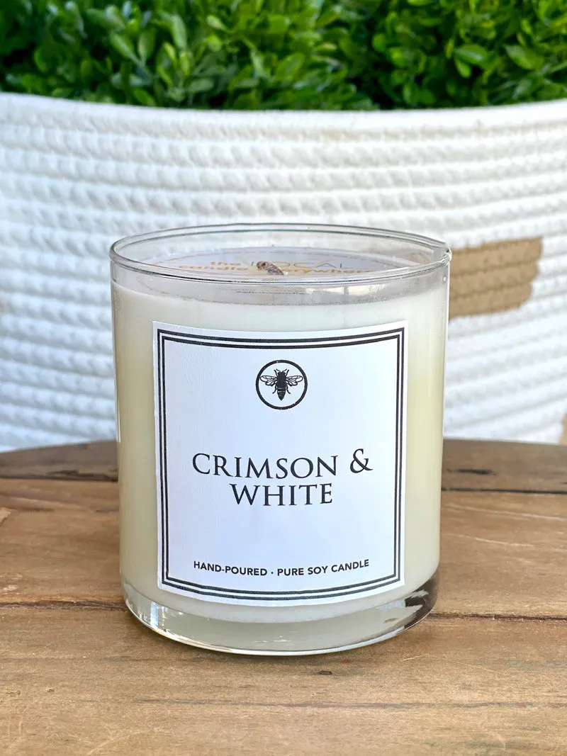 Ella B Candle - Alabama Crimson and White