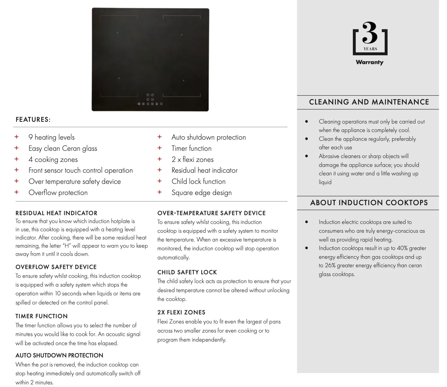 Euro Appliances EI03 60cm Induction Package