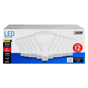 Feit BR30 E26 (Medium) LED Bulb Daylight 65 Watt Equivalence 12 pk