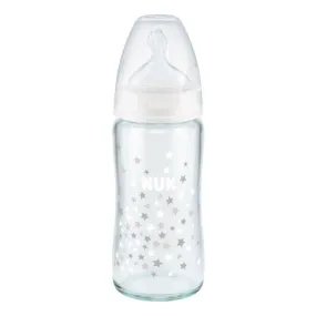 First Choice Plus Glass Baby Bottle - 240ml - White