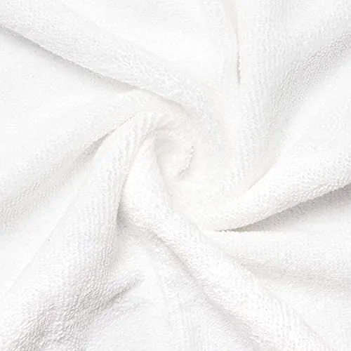 Fresh From Loom Cotton Face Towel 500 GSM, Size - 12x12 inch (Set of 4 pc White)