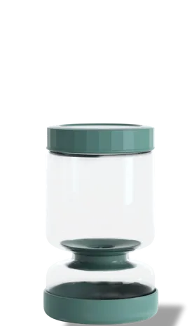 Genicook Dual-Part Glass Pickle Jar: The Flip-Over, Mess-Free Serving, Hand Blown Glass, Food Preserver