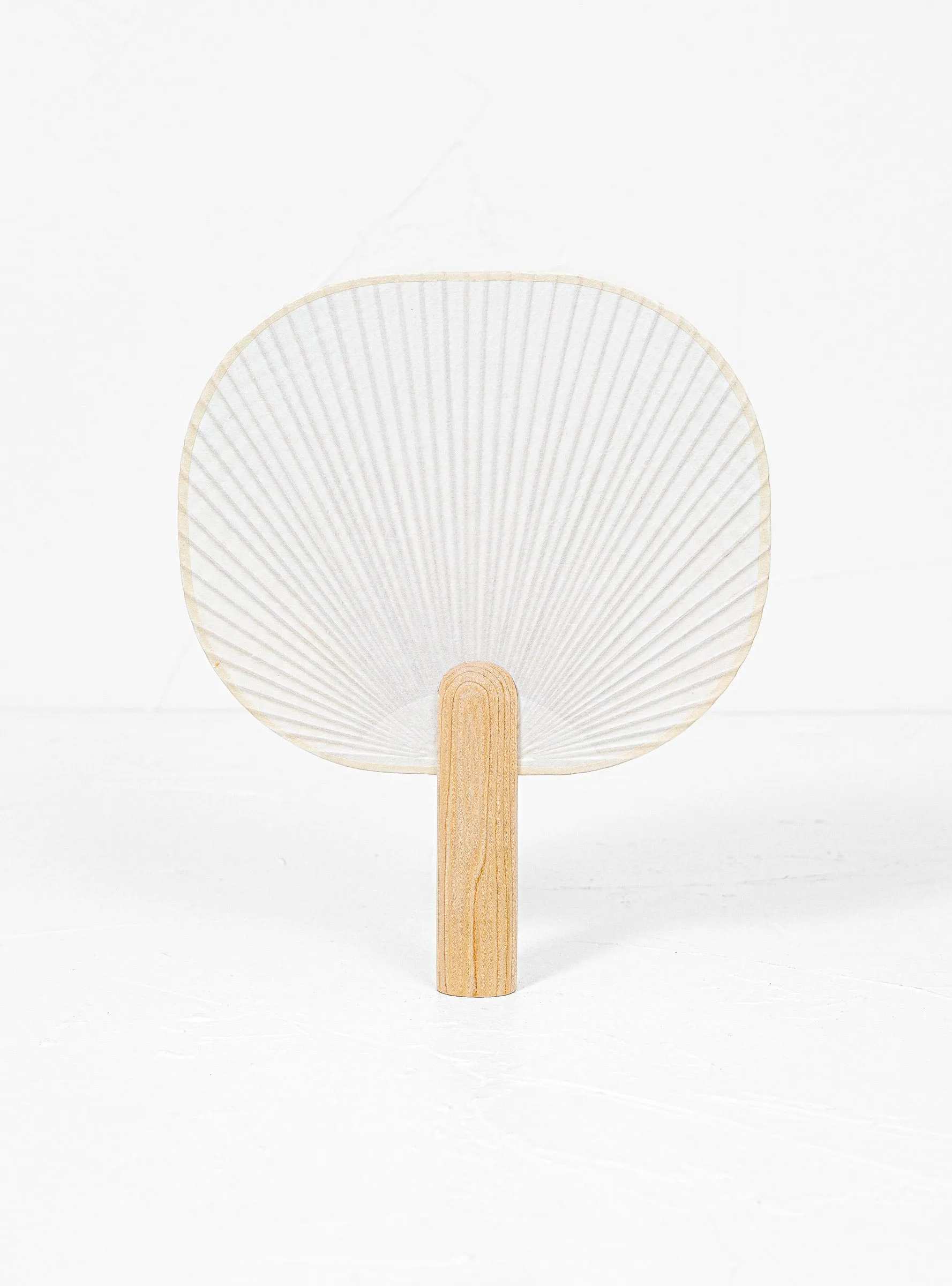 Geometric Wide Paper Fan Green