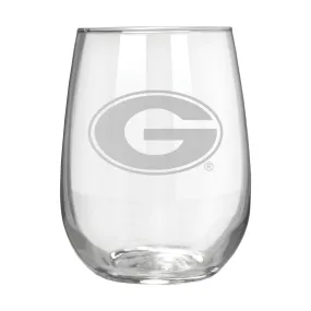 Georgia Bulldogs 17 oz. Stemless Wine Glass