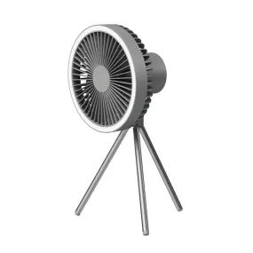 GL Extra Rechargeable Tripod Fan w/ White Ring Light