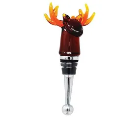 Glass Bottle Stopper Deer