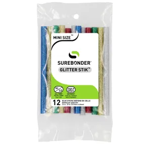 Glitter Glue Sticks Variety Pack - Mini Size - 4" - 12 Pack