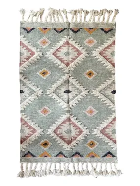 Hand Knotted Wool & Cotton  RUG 12 (4x6 ft)